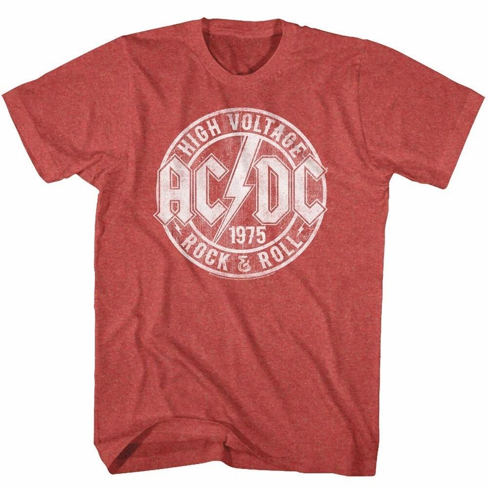 ACDC High Voltage 1975 Рок-н-ролл Винтажная Концертная Турне Мужская Графическая Унисекс Футболка XL 1990₽