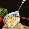 304 Stainless Steel Kitchenware Cooking Strainer with Wood Handle Pepper Seasoning Colander Sieve Utensils Filter Scoop Spoons