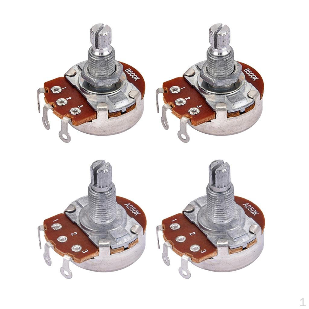 4 K 18mm Split Shaft Potentiometer Pots for Electric Guitar