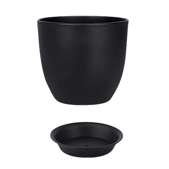 Květináč s podmiskou Plastový květináč s drenážními otvory Moderní dekorativní květináč pro pokojové a venkovní rostliny Zahradní pokojové rostliny