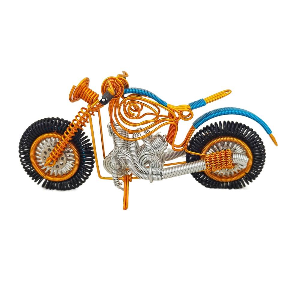 

Aluminum Wire Aluminum Wire Motorbike Model Statue Motorcycle DIY Toys Children Toys золотой