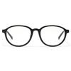 Retro Oval Blue Light Glasses with Smart Photochromic Lenses for Clear Vision and Eye Protection.