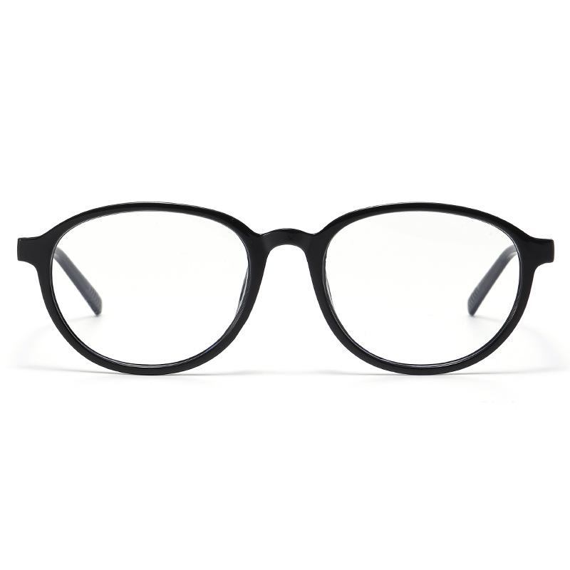 Retro Oval Blue Light Glasses with Smart Photochromic Lenses for Clear Vision and Eye Protection.
