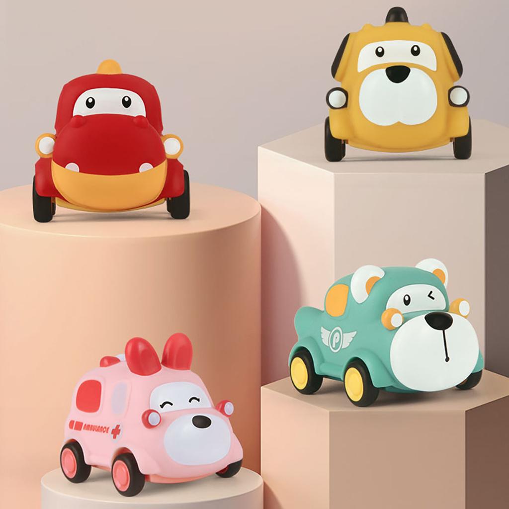 Toys Pull Back Vehicle Safety Push Inertial Truck Engineering with Wheels Baby Sturdy Early Learning Gifts