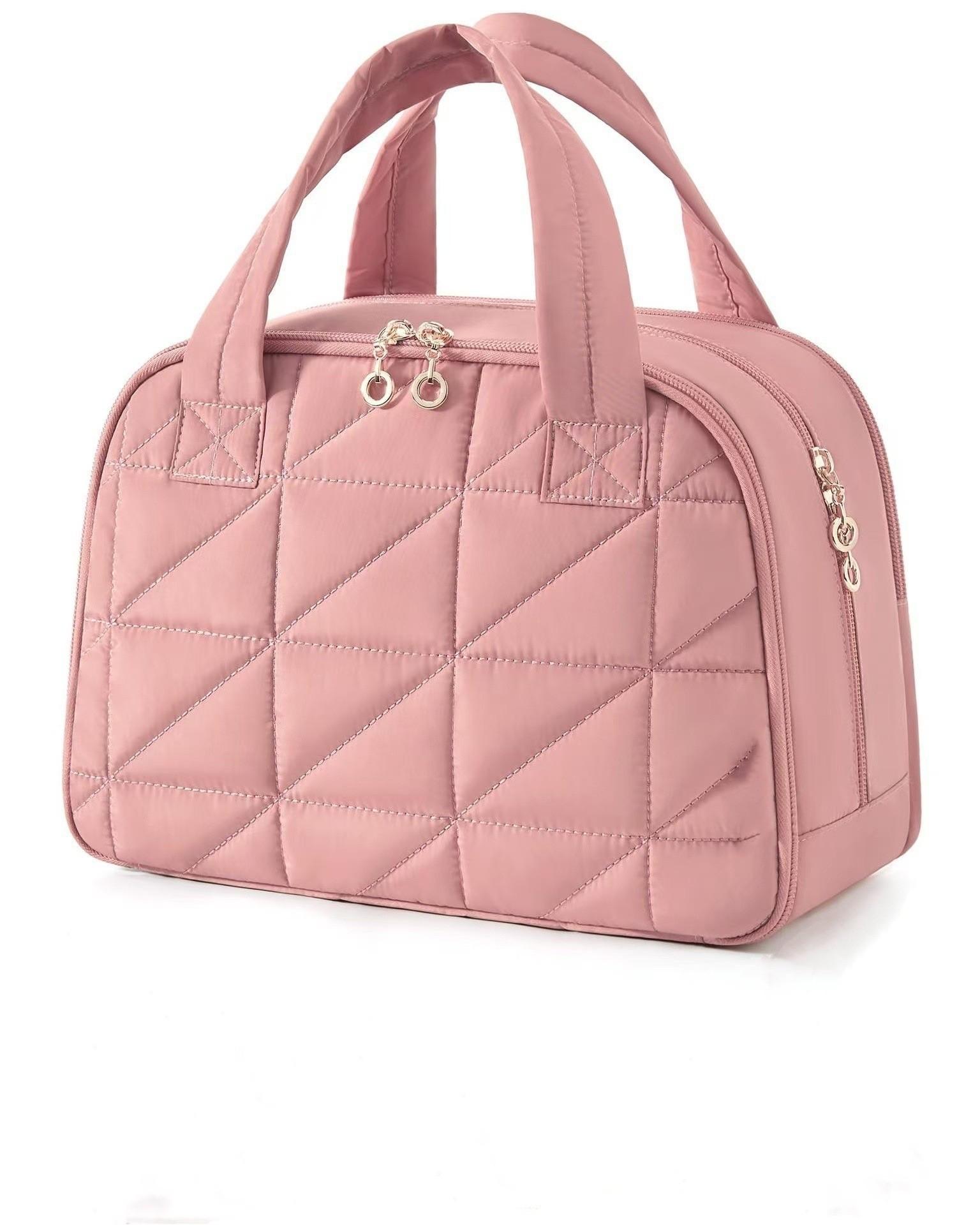 

Travel makeup bag large toiletry bag handheld cosmetic pouch fluffy makeup travel bag.zwq