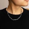 Punk Thorns Necklace Gothic Barbed Wire Chain Necklace for Men Women Adjustable Hip Hop Bramble Chokers Necklace Jewelry