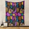 Colorful Patchwork Quilt Pattern Patterned Tapestry Decorative Wall Hanging, Home Bedroom Living Room Decor