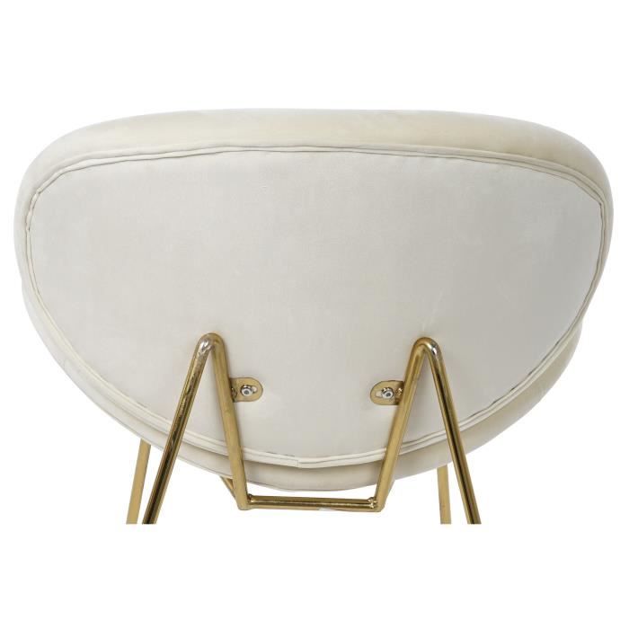 Chaise mousse métal bois (63 x 57 x 73 cm)