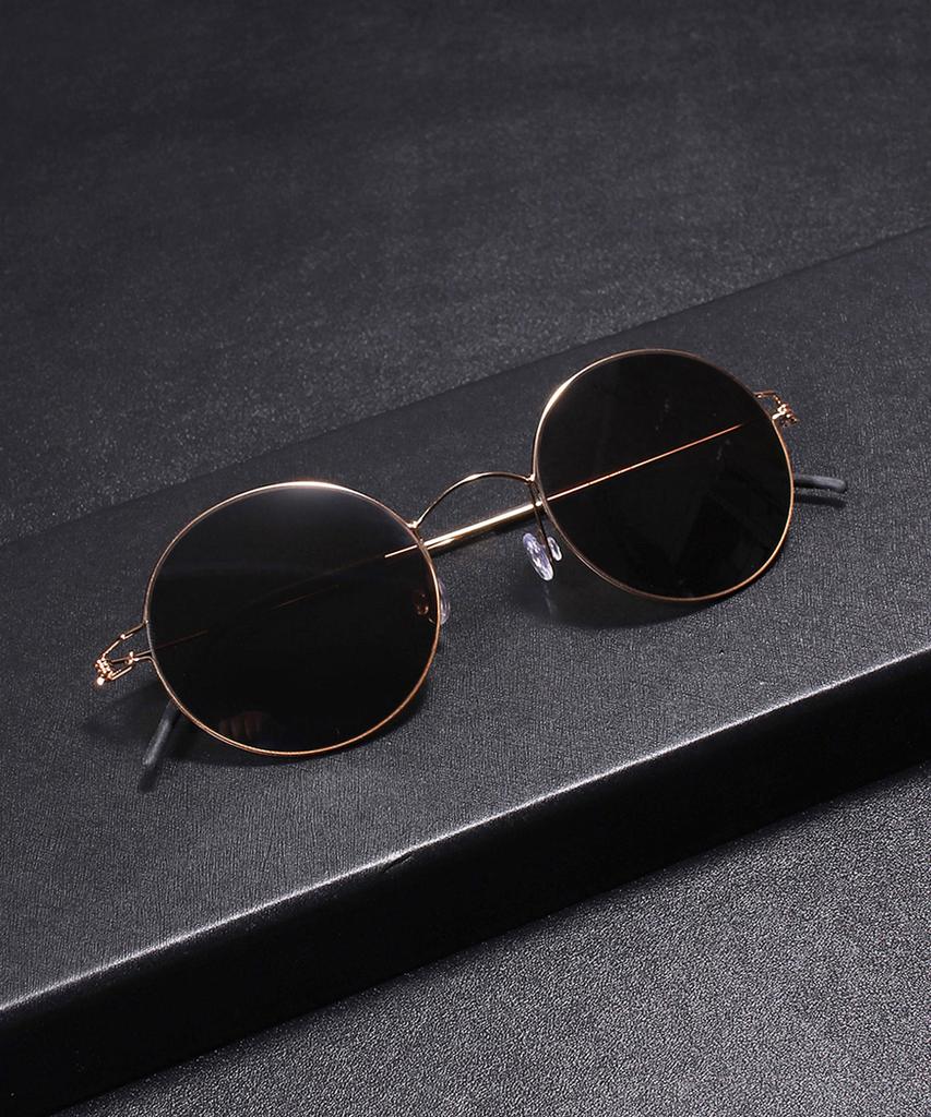 Lingkeonpeuleim 28609 Ultra-Slim Titanium Sunglasses Brown