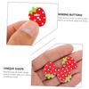 18Mm Wooden Small Strawberry Button Children'S Red Pink Double Hole Strawberry Button Accessories
