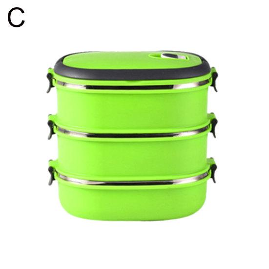 1/2/3 Layer Rectangle Stainless Steel Thermal Lunch Box Food Storage Container