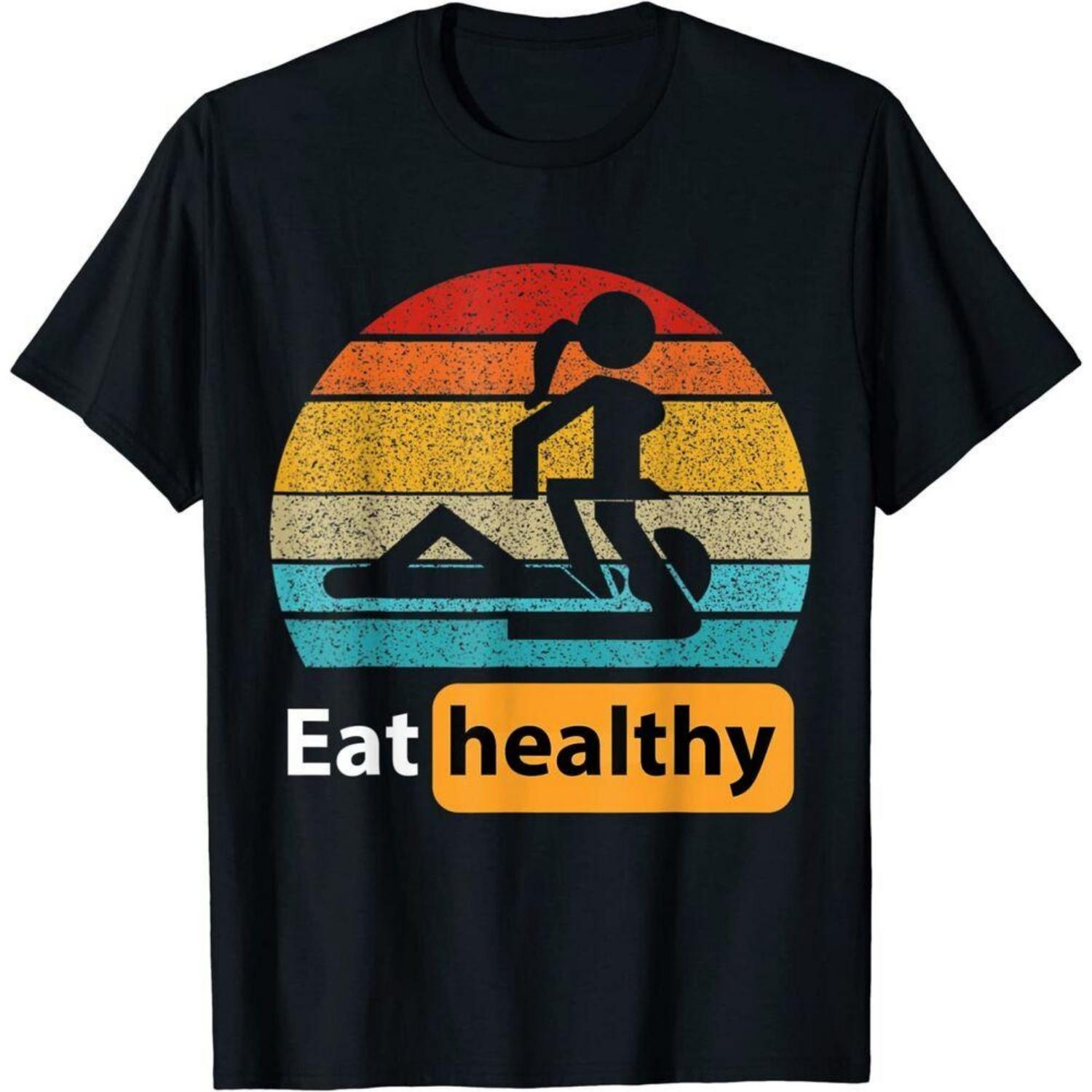 Футболка унисекс Humor Eating Healthy с лучшим дизайном S