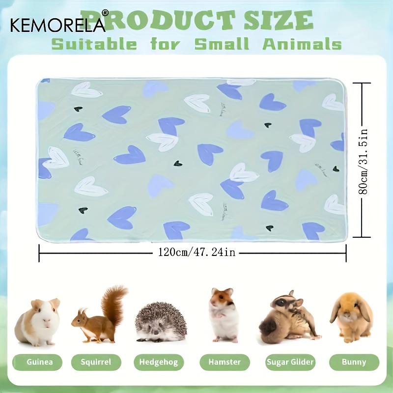  1PC Washable Guinea Pig & Hamster Cage Mat - Super Absorbent Non-Slip Pet Bedding 31"x47" for Rabbits & Small Animals