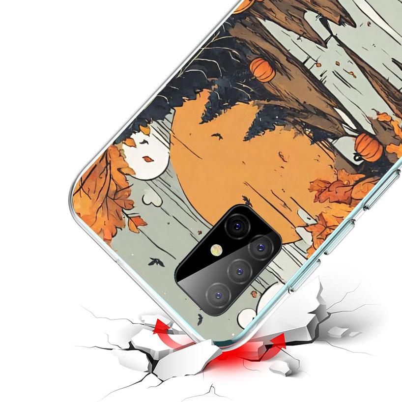 Pumpkin Happy Fall Autumn Cover Phone Case For Samsung Galaxy A12 A22 A32 A52 A72 A02S Phone Case Note 20 Ultra 10 S10 Plus A51