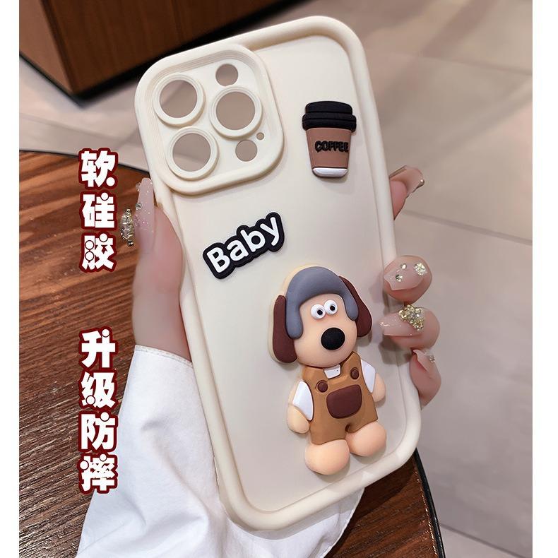 Applicable to Samsung S24U mobile phone case cartoon dog S25 anti-drop cover s23p creative a73A56A14 cute new model