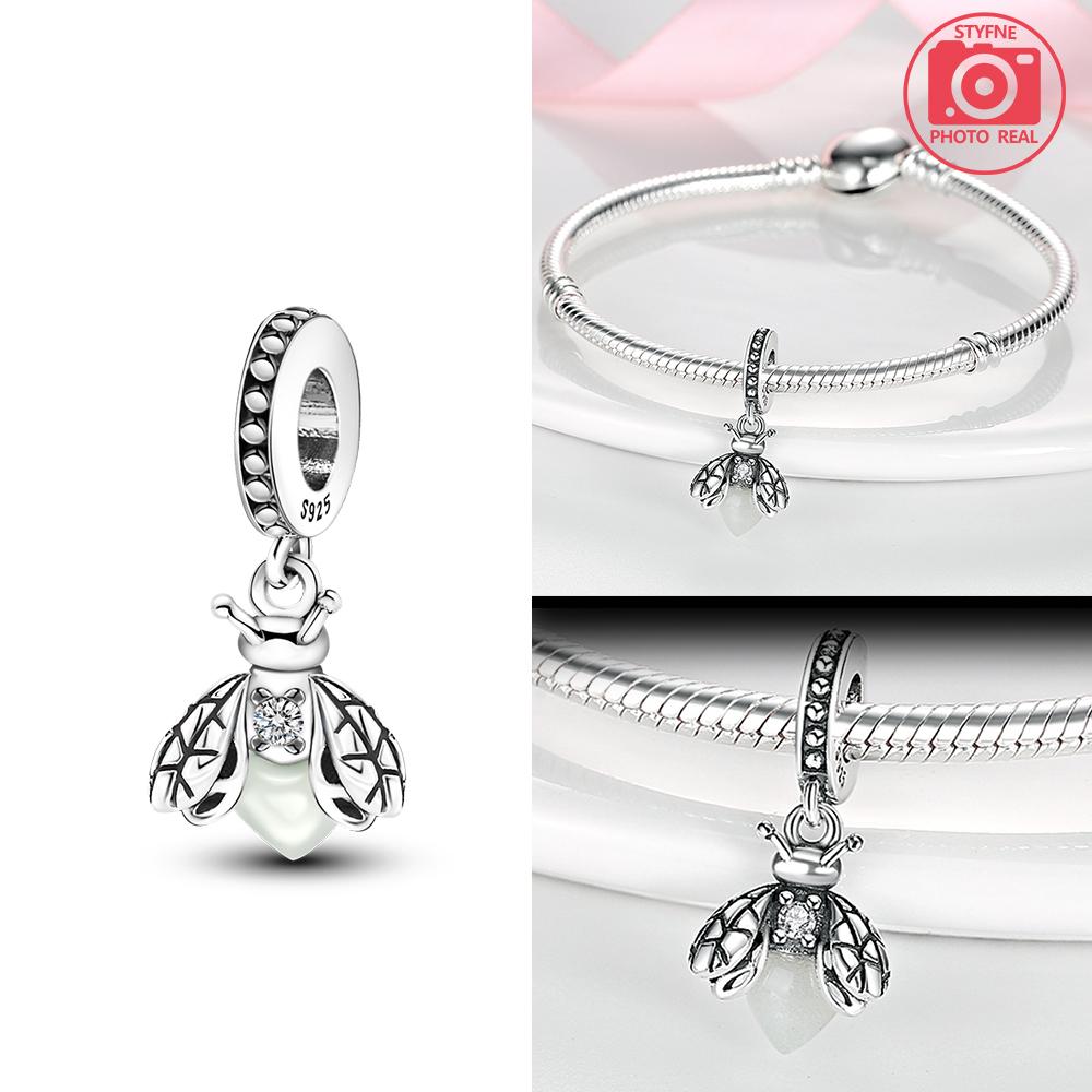 In Copper Colors Gold Glow In The Dark Firefly Charms Light Up Beads Fit Original Bracelet For Women Diy Jewelry Gifts