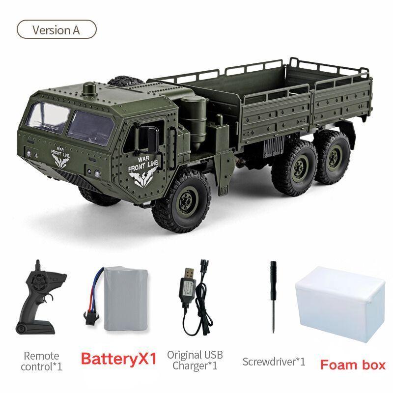 

JJRC Q60 Q75 1:16 RC Car Simulation THAAD Six Wheel Military Truck Model Off-Road Climbing Children s RC Car Toys Christmas Gift