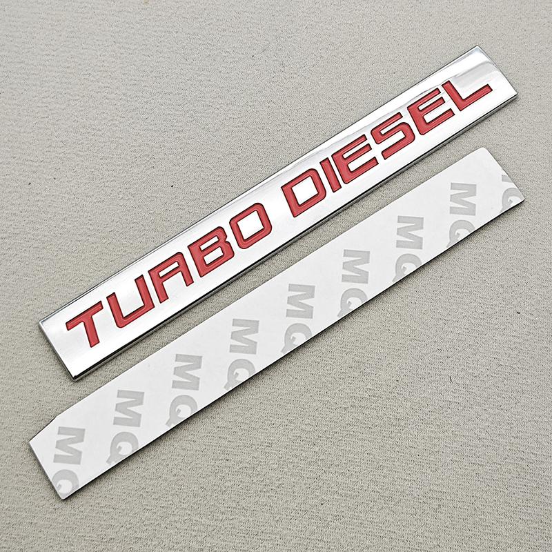 3D Chrome Metal Rear Trunk Car Badge Logo Turbo Diesel Emblem Sticker RAM 2500 Body Decal Adhesive Car Body Accessories