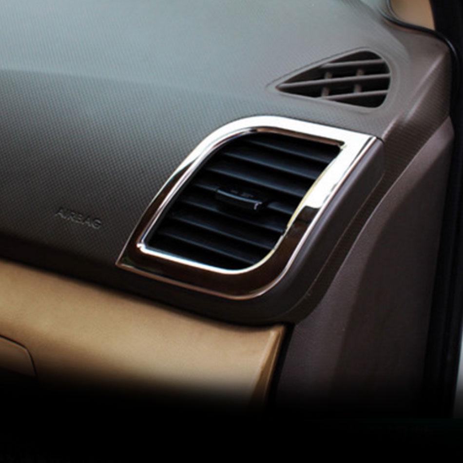For Hyundai I25 Verna Solaris 2012 2013 2014 2015 Front AC Outlet Trim Sticker Air Conditioning Vent Cover Interior Accessories