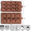 Dinosaur Silicone Chocolate Mold 4 Cavity, for Homemade Chocolates, Candies, Jelly or Ice Cubes, Brown, DIY Baking Tool