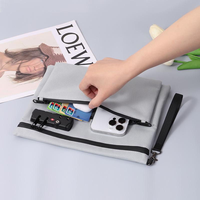 Secure Document & Gadget Storage Bag with Combination Lock