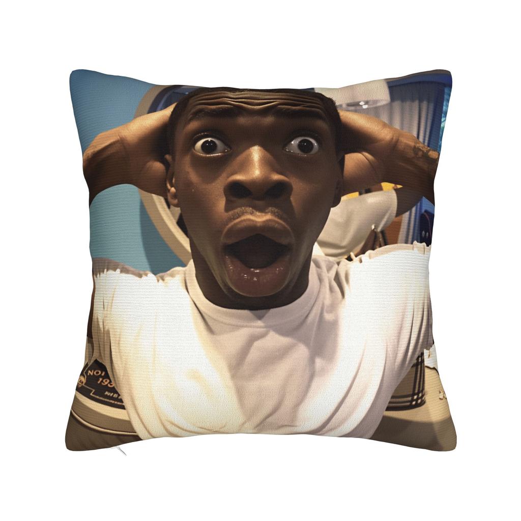 Ishowspeed Face Meme Pillow Case Retro Trendy Pillow Cover Soft Pillowcases For Chair Sofa Home Decor