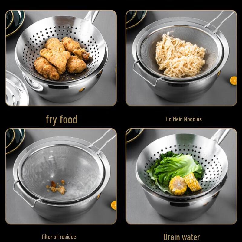 Di Ruien 304 Stainless Steel Deep Oil Storage Pot with Lid