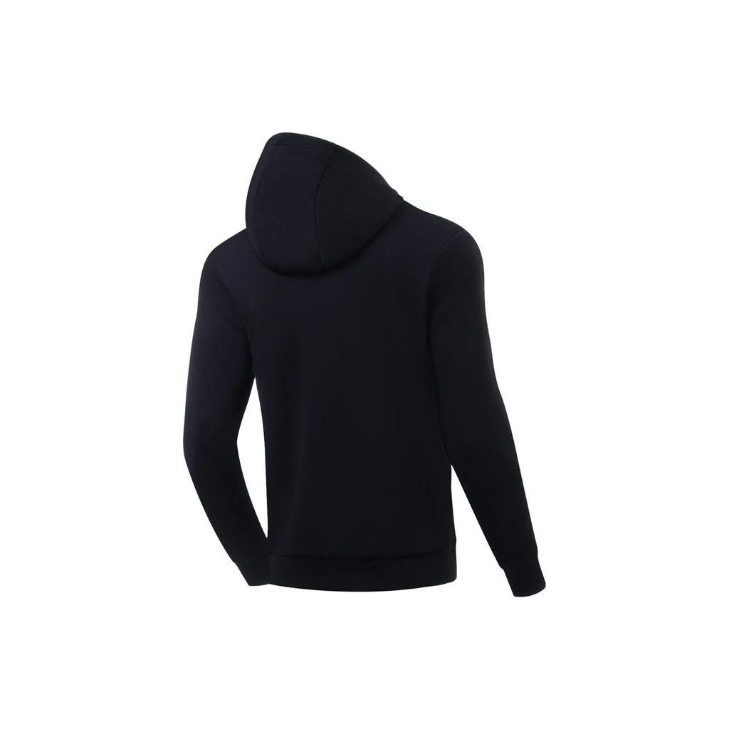 Li-Ning Einfarbiger Kapuzenpullover mit Reißverschluss Herren Oberteile Schwarz AWDT113-1
