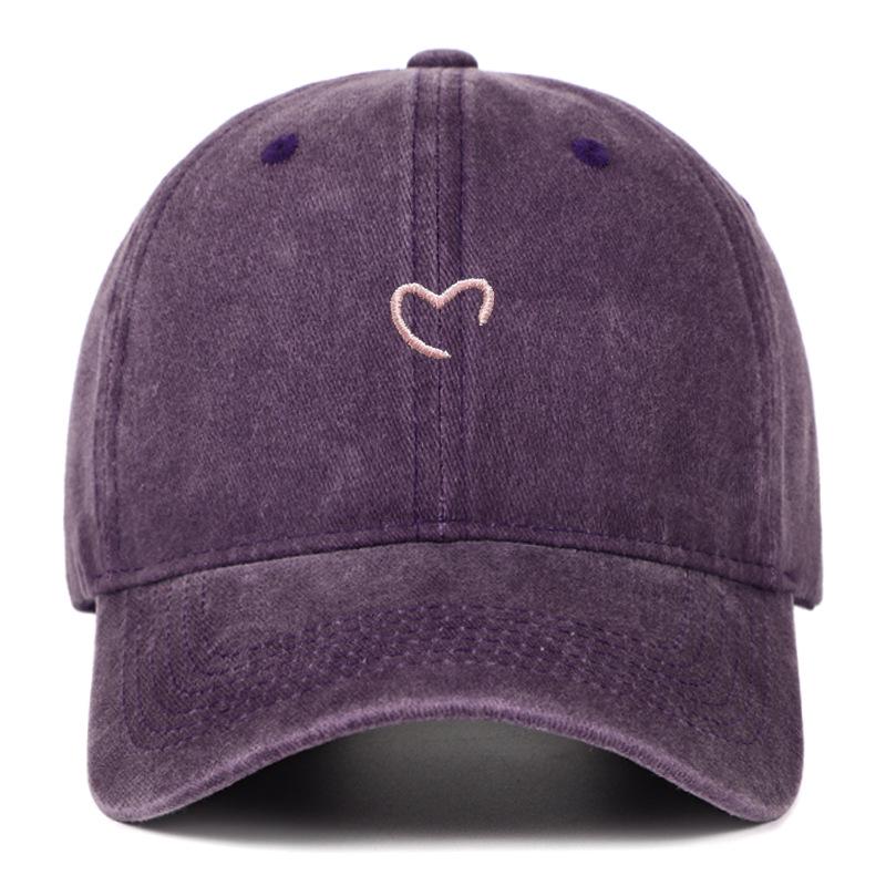 Women's Summer Heart Embroidery Sun Protection Baseball Cap