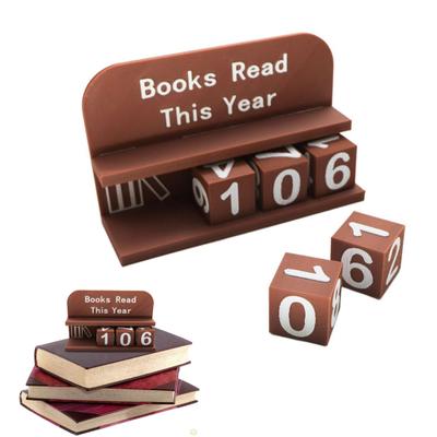 1 Set 3D Baskılı Okuma Takipçisi Kitap Bu Yıl Okundu Sayacı Sayı Blokları ile Okuma Köşesi Kitaplık Masa Okuma Yarışması Hediyesi