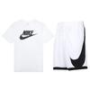 Set Top Sportivo da Allenamento Corsa Fitness e Pantaloncini Casual Uomo Abbigliamento Attivo Bianco AR5005-101+DH6764-100