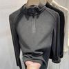 Plus Size German Velvet Half-Zip Long-Sleeve Women's Slimming Warm Top for Autumn/Winter