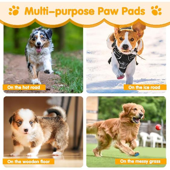 Dog Paw Protector Toe Grips for Senior Dogs Anti Slip Dog Paw Pads for Hot Pavement Whole Paws Pads for Dogs Traction Dog Boots & paw Protectors