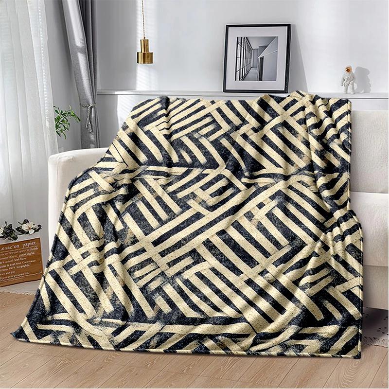 2025 New Style Bohemian Abstract Modern Art Geometry Blanket,Soft Throw Blanket for Home Bedroom Bed Sofa Travel Picnic Gift Kid
