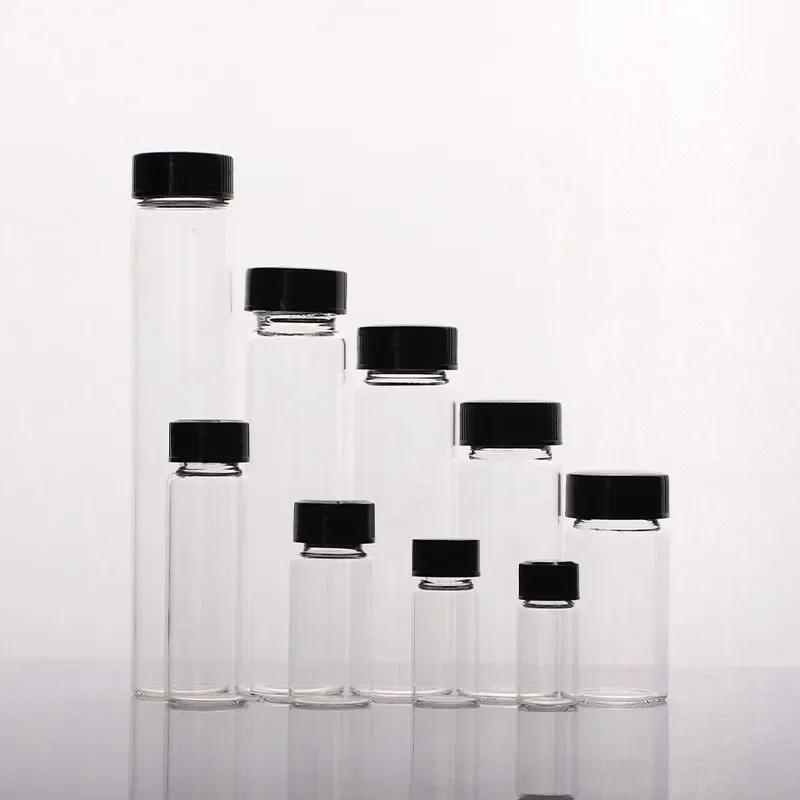 

2ml To 60ml Transparent Glass Sample Vial Laboratory Reagent Bottle Small Clear Medicine Vials for Chemical Experiment 30ml 10pcs