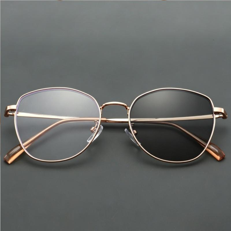 Luxury Oval Frame Photochromic Myopia Eyeglasses Unisex Negative Diopter Color Change Optical Glasses