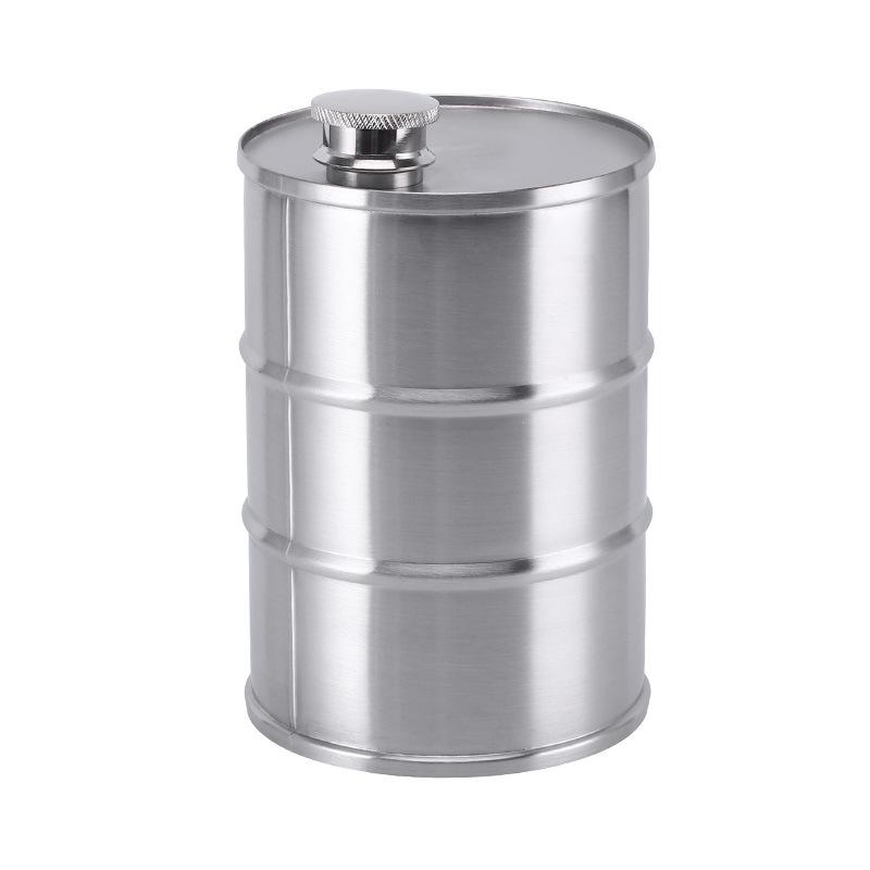 

304 Stainless Steel 750ml Portable White Wine Cylinder Flask for Outdoor Use