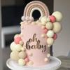 Kuchendekoration Boho Geflochtener Regenbogen Geburtstagstortenaufleger Babyparty Hochzeit Regenbogen Kuchenwerkzeuge Heimparty Deko Zubehör