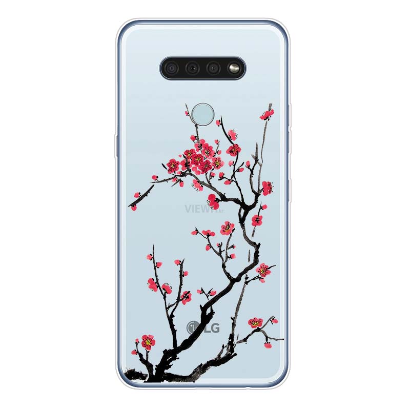 

Чернильный цветок в китайском стиле для LG K92 K52 K62 K22 K71 K61 K51S K41S G8 G8S G8X V35 V50 V40 V50S V60 Q60, чехол для телефона LG K51S