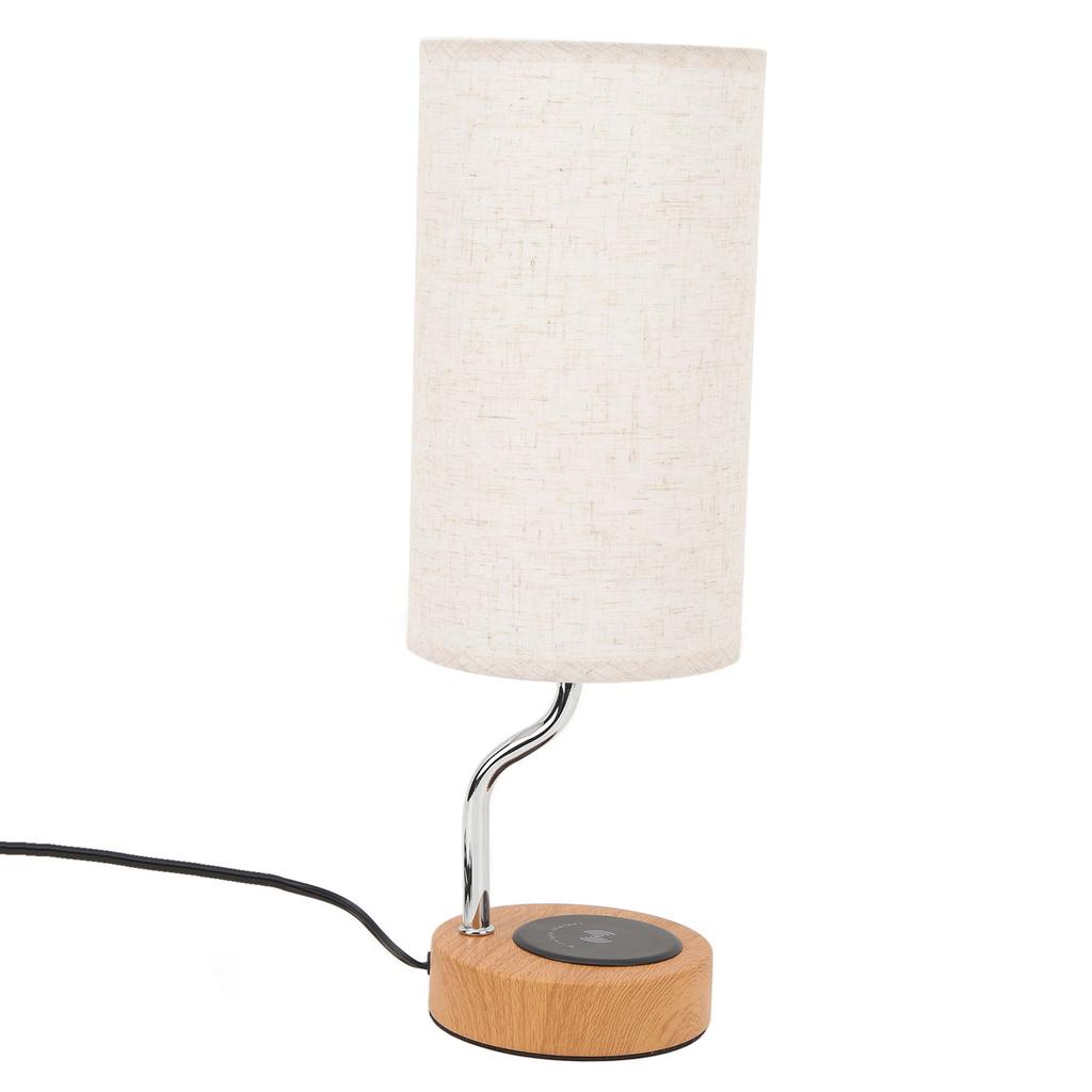 Tischleuchte mit kabellosem Ladegerät ABS USB Modern LED Dimmbar Nachttischlampe für Schlafzimmer
