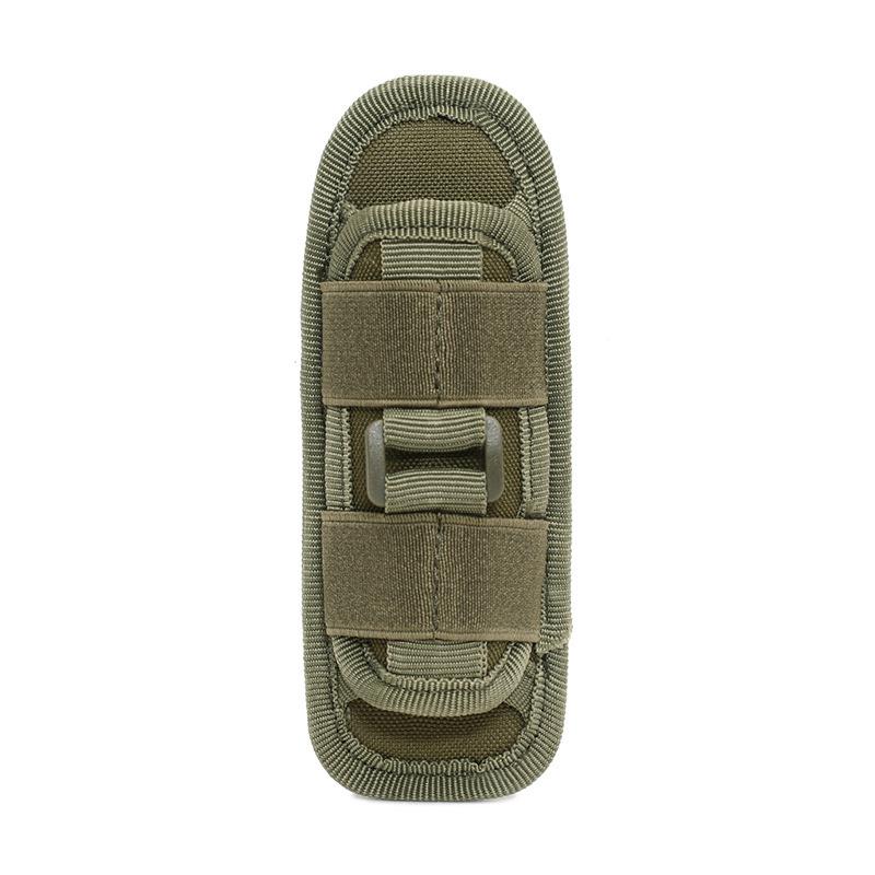 Portafoglio tattico per torcia da cintura, borsa per torcia, accessorio di illuminazione da caccia resistente, kit di sopravvivenza, fondina a 360 gradi, custodia rotante per torcia