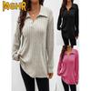 Women's Fashion Casual Autumn Winter POLO Neck Long Sleeve Blouses & Shirts