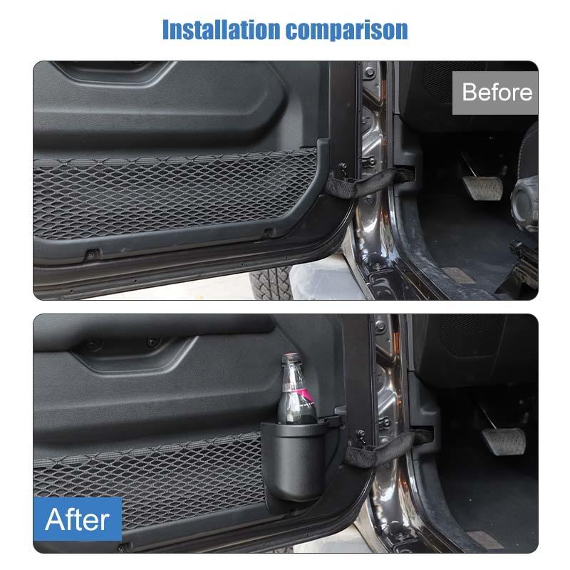 Front Door Net Pocket Storage Box Organizer Container For Jeep Wrangler JL For JT Gladiator 2018 Up 2/4-Door Stowing Tidying Accessories