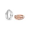 Pandora Pavé pavé interlaced three-ring set Möbius strip 925 silver ring women's silver/rose gold ZT-0035