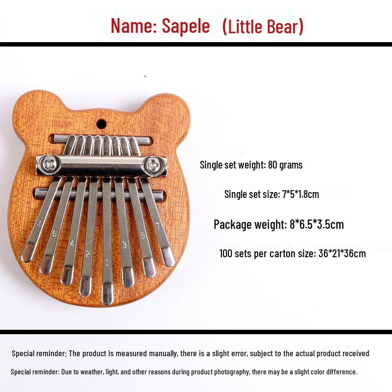 Mini Crystal Kalimba Pendant - 8-Note Thumb Piano Instrument