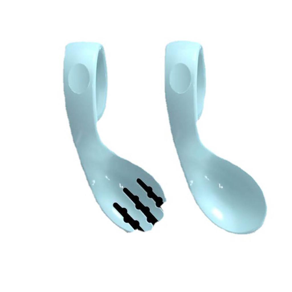 Baby Bendable Spoon Arc Shaped Small Mouth Recyclable Baby Training Spoons for Baby Self Directed
