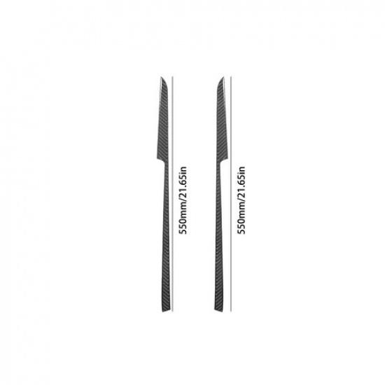 2Pcs Carbon Fiber Interior Rear Door Lower Cover Trim For Toyota Camry 2012-14