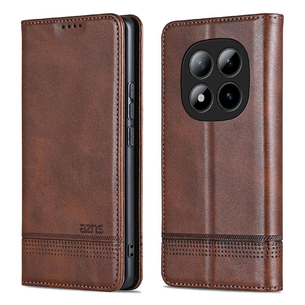 AZNS For Xiaomi Poco M8 Pro 5G/Redmi Note 15 Pro+ 5G (Global) Case Cowhide Texture PU Leather Wallet Phone Cover