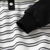 Children's POLO neck sweater boys contrasting color lapel collar long sleeve autumn new casual top medium and small children spring and autumn