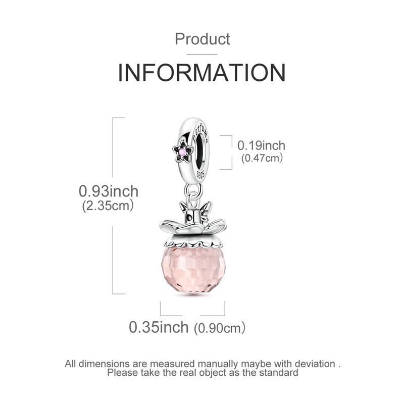 Original Real Copper Charm Bead Pink Bow Perfume Bead Pendant Fit Original Bracelet For Women Diy Jewelry Gift